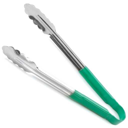 [KG1369|GREEN] Tong 30Cm Stainless Steel With Colour Coded Handles - Kitchen Essentials