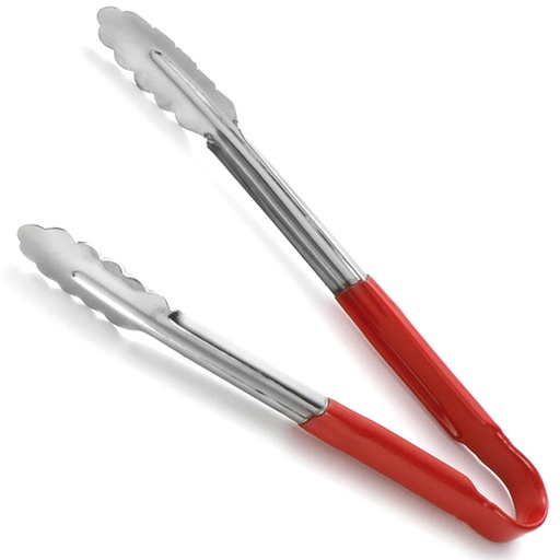 [KG1369|RED] Tong 30Cm Stainless Steel With Colour Coded Handles - Kitchen Essentials