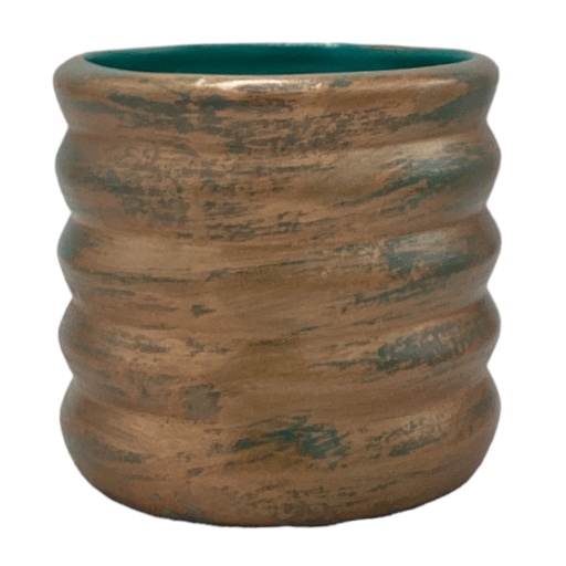 [HD3149] Vase AC 13x13.5cm Solid Planter Small-Metallic