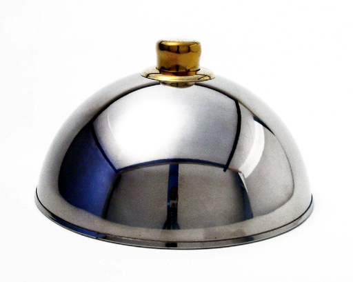 [SS156] Plate Cover/Dome 26cm With Brass Knob 5Dm