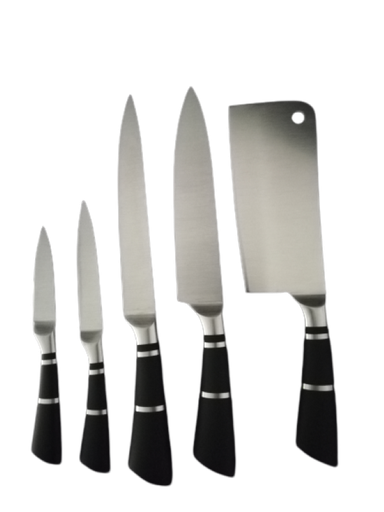 [CT598|BLACKANDSILVERK3006] Knife Set 9Pc W/Acrylic Block Gh