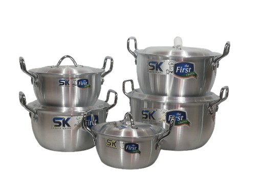 [P703] Pot Set 10pc SK Tempo 19/21/23/26/28cm Aluminium