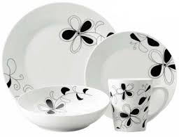 [D1481|DS133] Dinner Set 16Pc Porcelain With Decal Ds