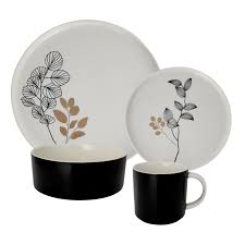 [D1481|DS134] Dinner Set 16Pc Porcelain With Decal Ds