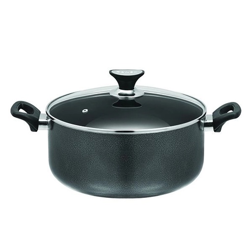 [P122] Pot 24X12Cm Casserole Non-Stick With Glass Lid Sonnex 50117