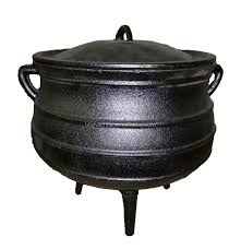 [P714] Pot 3 Leg No.14 Potjie Cast Iron Black