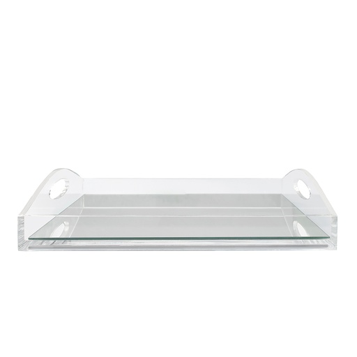 [KG1547] Tray 35X30X8Cm With Mirror Inlay Premium 3Mm Acrylic