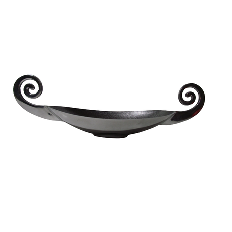 [SS453] Dish Oval 49X15.5X5.5Cm Aluminium Curl Handle Black Coated Arm5435/S