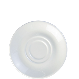 [D1074] Saucer 12Cm Double Well White Porcelain Blanco - Continental China