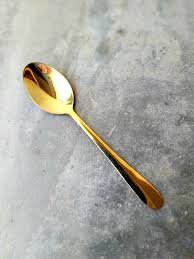 [CT682] Dessert Spoon 1Pc Gold Design