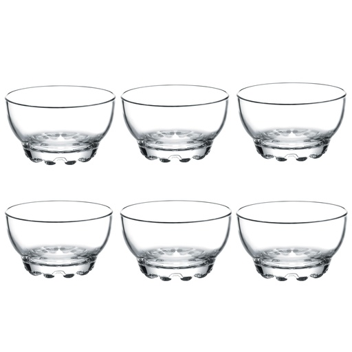 [GL1237] Karaman Bowls 6pc 280ml 105x60mm Dessert Glass 53523