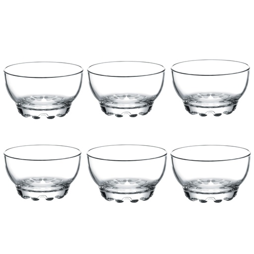[GL1237] Karaman Bowls 6pc 280ml 105x60mm Dessert Glass 53523