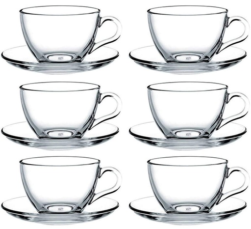 [GL1615] Cup & Saucer 12pc 90cc Espresso Basic 97984