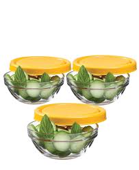 [GL1781] Bowl W/Lid 6Pc 105Mm Chefs 53493