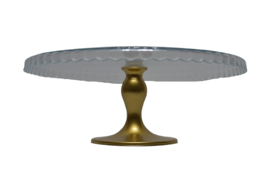 [GL1913] Cake Stand 32X12Cm Footed Gold Patisserie Kasanova 40622