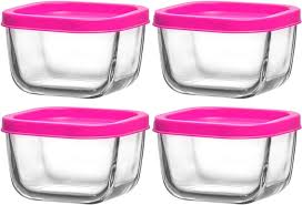 [GL67] Cube Dish And Lid 4Pc 270Cc Cub225