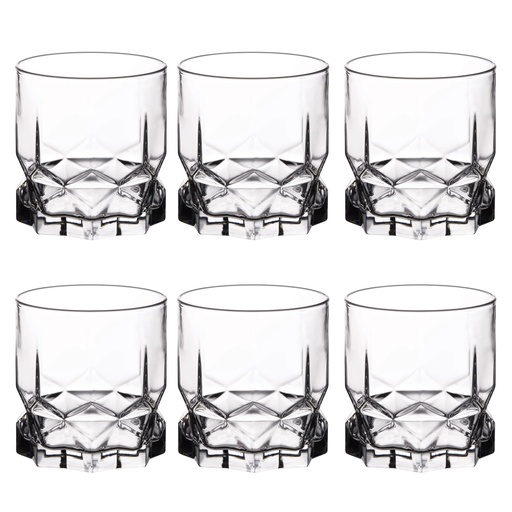 [GL675] Future Whiskey 6pc 325ml Glass 41432