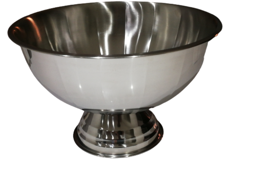 [SS410] Punch Bowl 24X40Cm Ss Grooves 10733