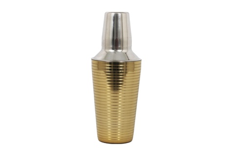 [SS416] Cocktail Shaker 500Ml Gold Rings 13109