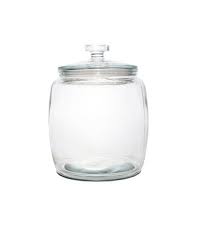 [ST214] Jar 6.5L Glass With Loop Handle Round Rings 26052