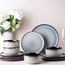 [D1288] D Set 16Pc Stoneware Ass Rvt