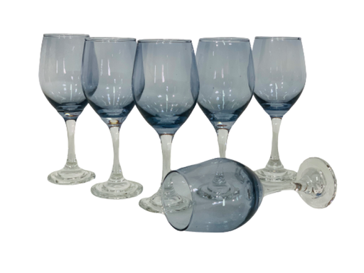 [GL1675|BLUE] Wine Goblet 310Ml 6Pc Colours Rvt084