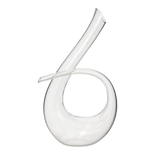 [GL1883] Decanter 37x21cm Swan Shaped Glass Rvt614