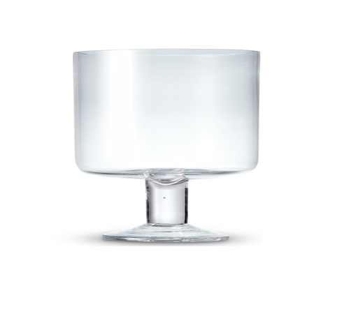 [GL1937] Trifle Bowl 20X20Cm Footed Glass Traditional Rvt013