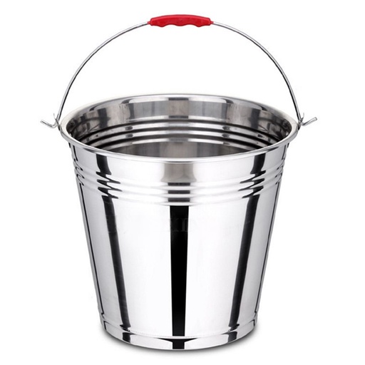 [SS12] Bucket 16L 30X34Cm Stainless Steel