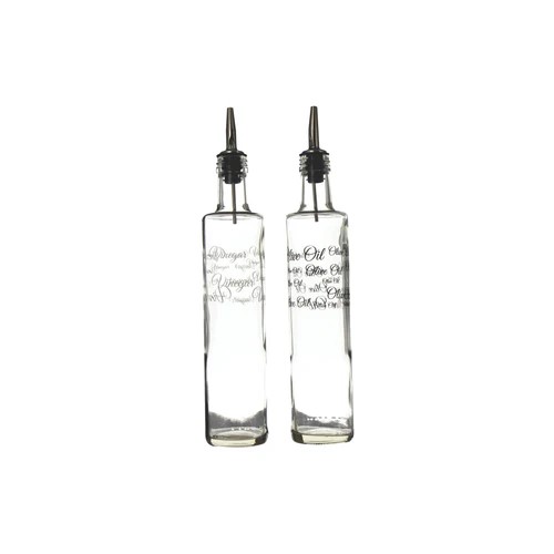 [GL112] Oil/Vinigar Bottle 250Ml Clear Printed Consol 10267