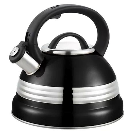 [P16] Kettle 3L Whistling Assorted Colours With Stainless Steel Border Ch