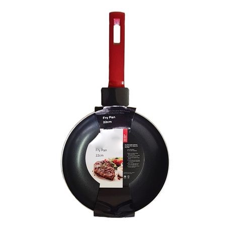 [P738] Frying Pan 22Cm Non Stick Shiny Red Ch707