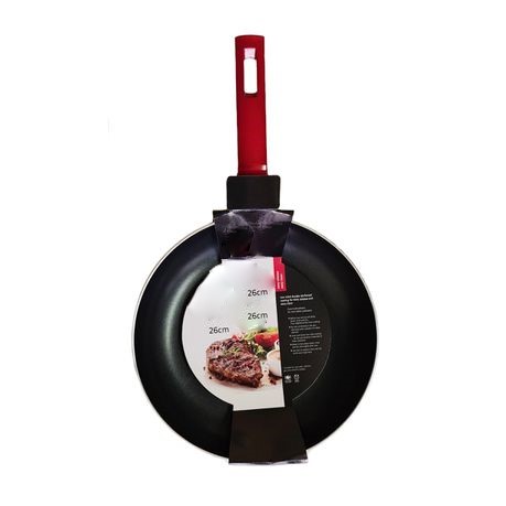 [P739] Frying Pan 26Cm Non Stick Shiny Red Ch708