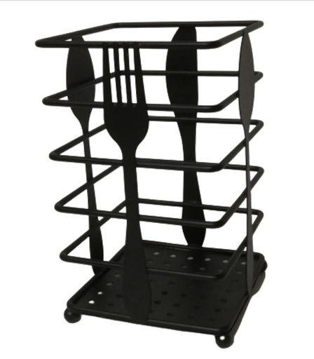 [RS80] Cutlery Holder 17X10X10Cm Black