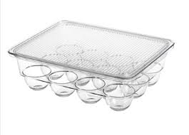 [ST198] Egg Holder 12 Egg 22X16X8Cm Transparent - Storage Solutions