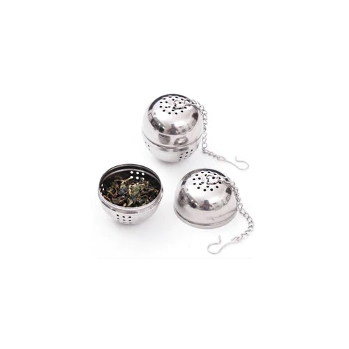 [KG1582] Tea Ball Infuser 45Mm Diameter Stainless Steel With Chain 30119