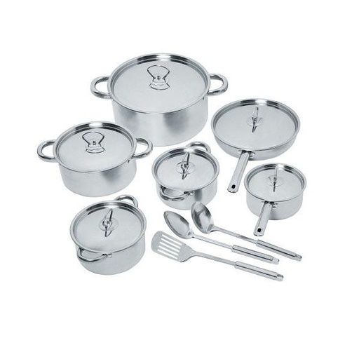 [P591] Pot Set 15pc Chukbok Stainless Steel