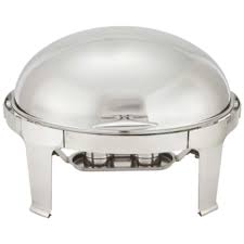 [SS155] Chafing Dish Roll Top Oval Stainless Steel