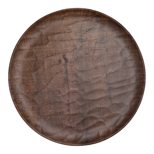 [ML42|CHESTNUT] Plate 25Cm Wavy Hybrid Wooden Series Services Hw745