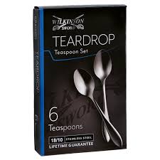 [CT703-6] Teaspoon 6Pc Black Teardrop 261-2