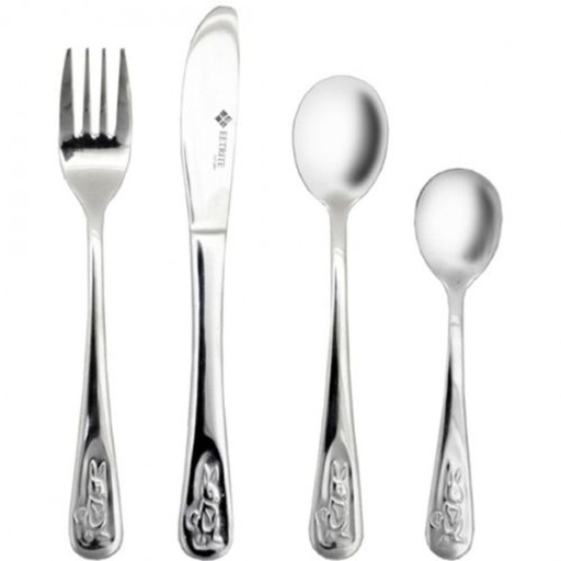 [CT820] Cutlery Set 4pc Kids Bunny KC2 Eetrite