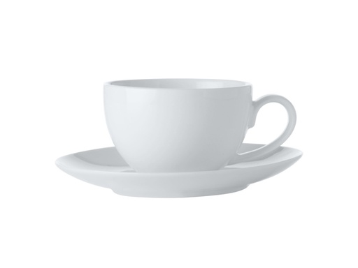 [D1240] Cup And Saucer 120Ml Demi White/B Mw P040