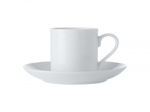 [D1488] Cup And Saucer 100Ml Straight Demi White Basics Maxwell Williams Fx0134