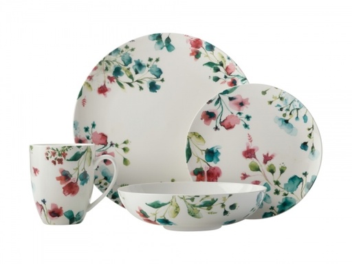 [D1496] Dinner Set 16Pc Coup Primavera Maxwell Williams Fx0218