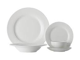 [D1521] Dinner Set 20Pc Royale Rim White Basics Maxwell Williams Fx0146