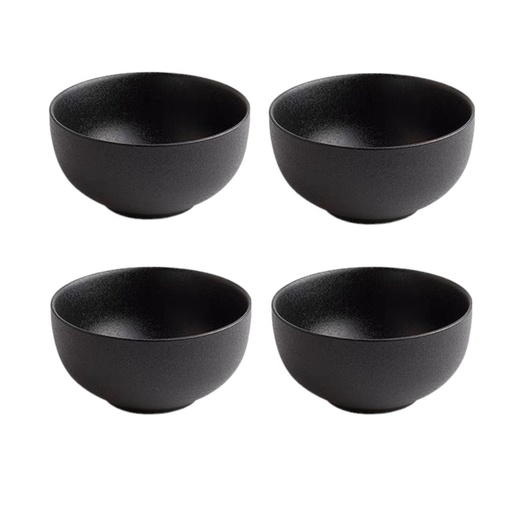 [D2189] Bowl 16X7.5Cm Coupe Black Rustic