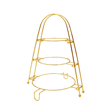 [GL1001] Cake Stand 3T Gold