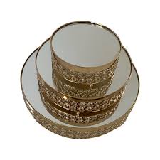 [GL1153] Cake Stand 350 Rnd Mirror Diam