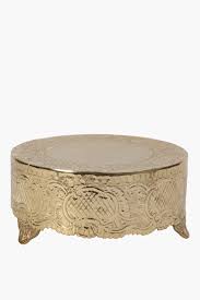 [GL1171] Cake Stand 35X35 Mcp Mir/P Metallic