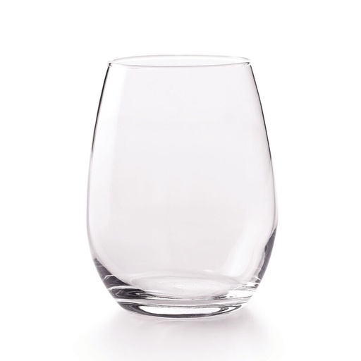 [GL1893] Amber Wine Glass 6pc 440ml Stemless Glass 420858